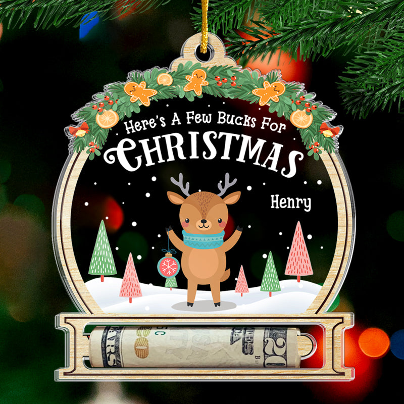 Santa's Cutest Helper - Family Personalized Custom Ornament, Money Holder - Acrylic Custom Shaped - Christmas Gift For Family Members
