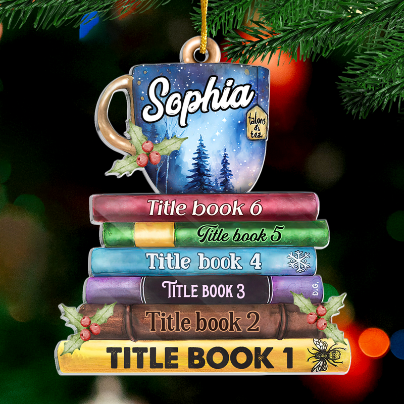 Books Are A Uniquely Portable Magic - Personalized Custom Ornament - Acrylic Custom Shaped - Christmas Gift For Book Lovers