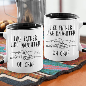 Like Mother Like Son - Family Personalized Custom Accent Mug - Father's Day, Mother's Day, Birthday Gift For Dad, Mom