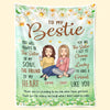 Friendship Is A Sheltering Tree - Bestie Personalized Custom Blanket - Christmas Gift For Best Friends, BFF, Sisters
