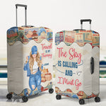 Custom The Sky Is Calling Travel Gifts for Women - Personalized Luggage Cover