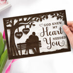 Custom Name God Knew My Heart Needed You Couple Gifts - Personalized Wooden Plaque