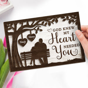 You Will Forever By My Always - Couple Personalized Custom 2-Layered Wooden Plaque With Stand - House Warming Gift For Husband Wife, Anniversary