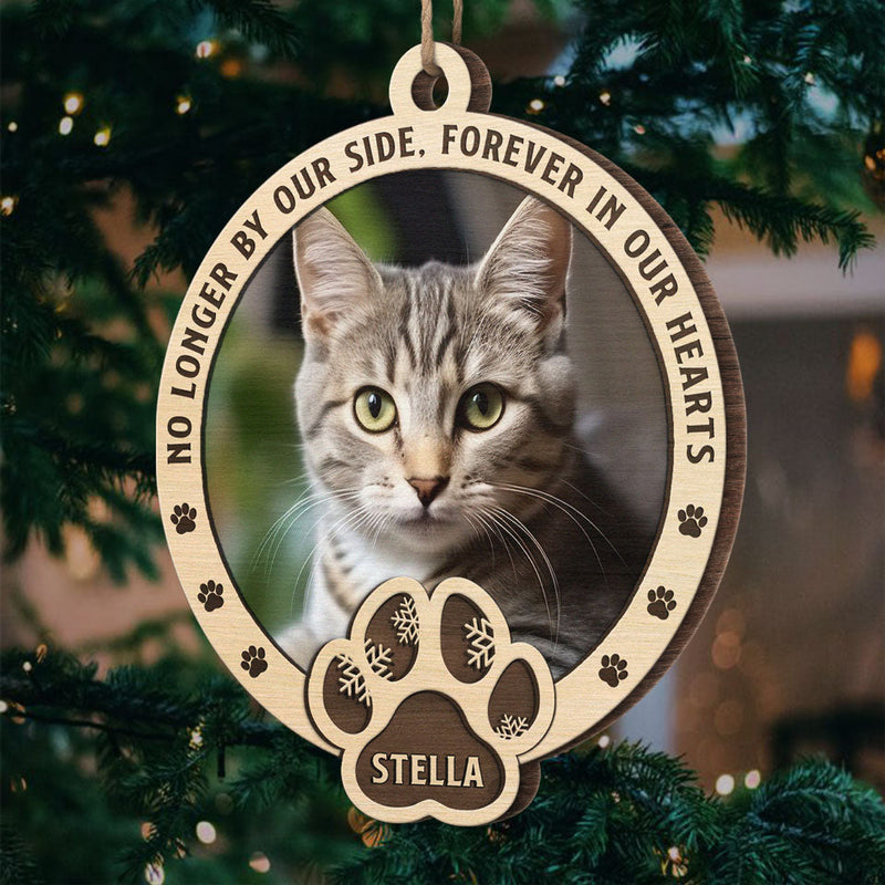 Custom Photo They Lived, They Loved, They Purred - Memorial Personalized Custom Ornament - Wood Custom Shaped - Christmas Gift, Sympathy Gift For Pet Owners, Pet Lovers