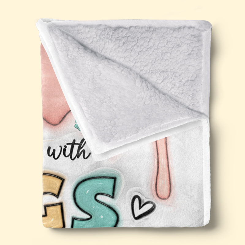 Life Is Better With Dogs - Dog Personalized Custom 3D Inflated Effect Printed Blanket - Gift For Pet Owners, Pet Lovers