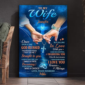 I Knew Meeting You Was A Fate - Couple Personalized Custom Vertical Canvas - Gift For Husband Wife, Anniversary