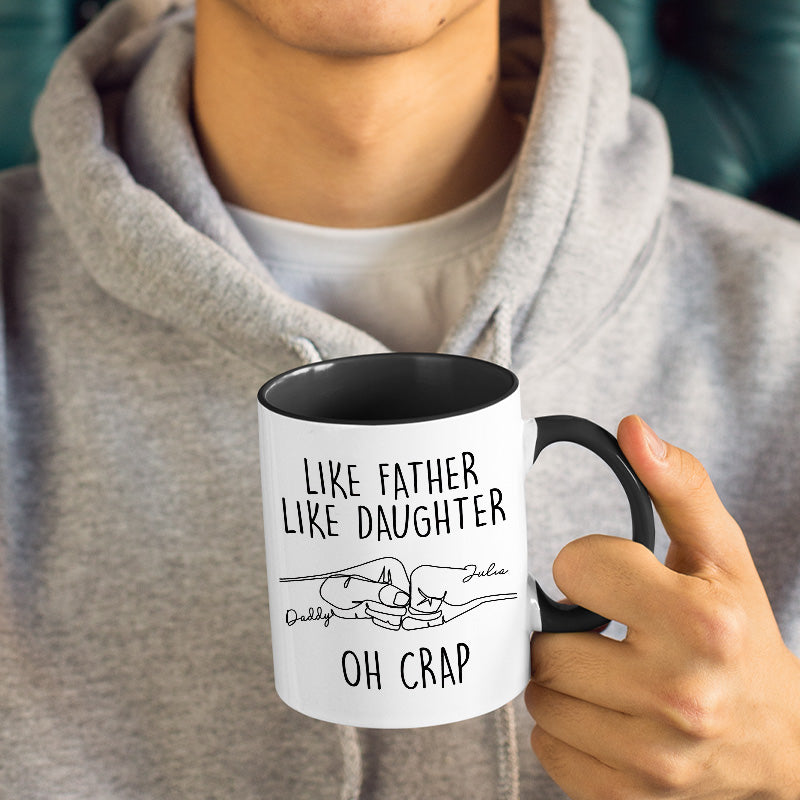 Like Mother Like Son - Family Personalized Custom Accent Mug - Father's Day, Mother's Day, Birthday Gift For Dad, Mom