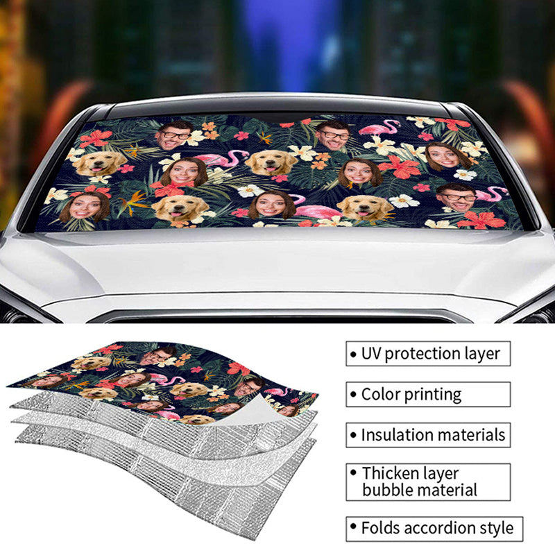 Custom Photo Dogs Are Really Cool - Dog & Cat Personalized Custom Auto Windshield Sunshade, Car Window Protector - Gift For Pet Owners, Pet Lovers