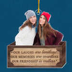 Custom Photo Christmas Friendship Gifts for Best Friends - Personalized Ornament