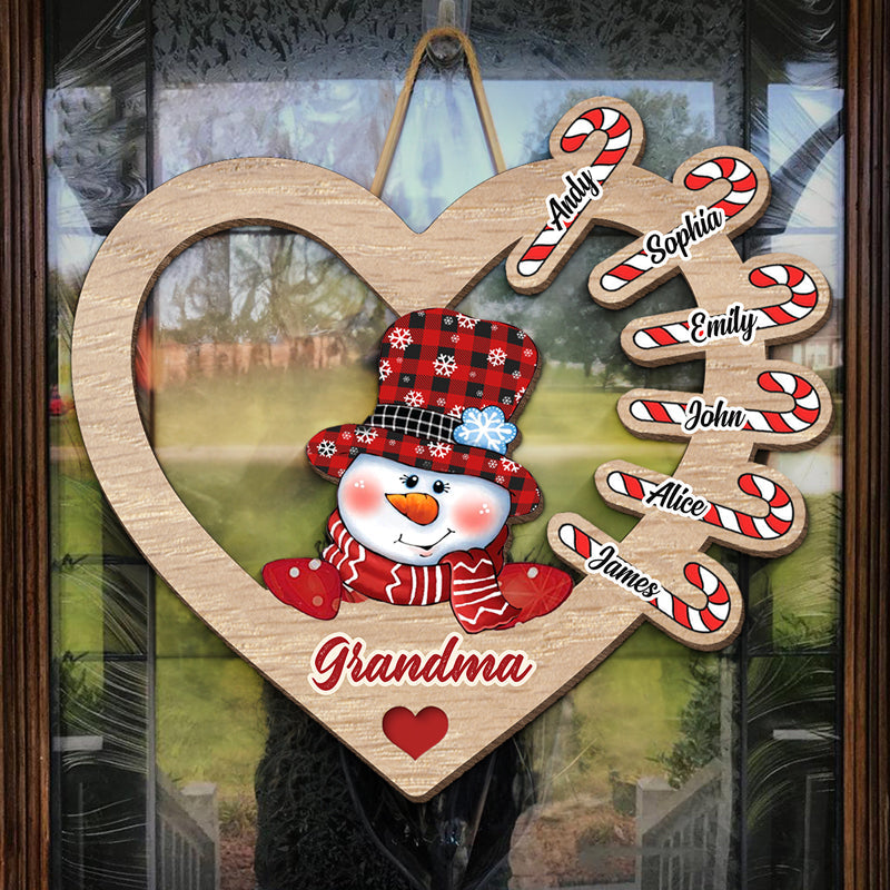 My Heart Melts For You - Family Personalized Custom Shaped Home Decor Wood Sign - House Warming Gift, Christmas Gift For Grandma, Grandpa