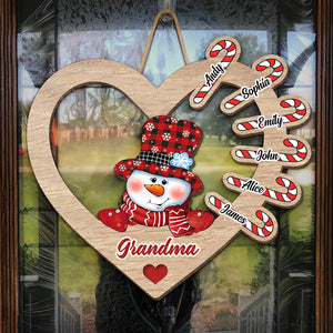 My Heart Melts For You - Family Personalized Custom Shaped Home Decor Wood Sign - House Warming Gift, Christmas Gift For Grandma, Grandpa