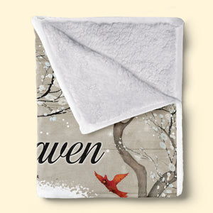Custom Photo Loving You Forever - Memorial Personalized Custom Blanket - Christmas Gift, Sympathy Gift For Family Members