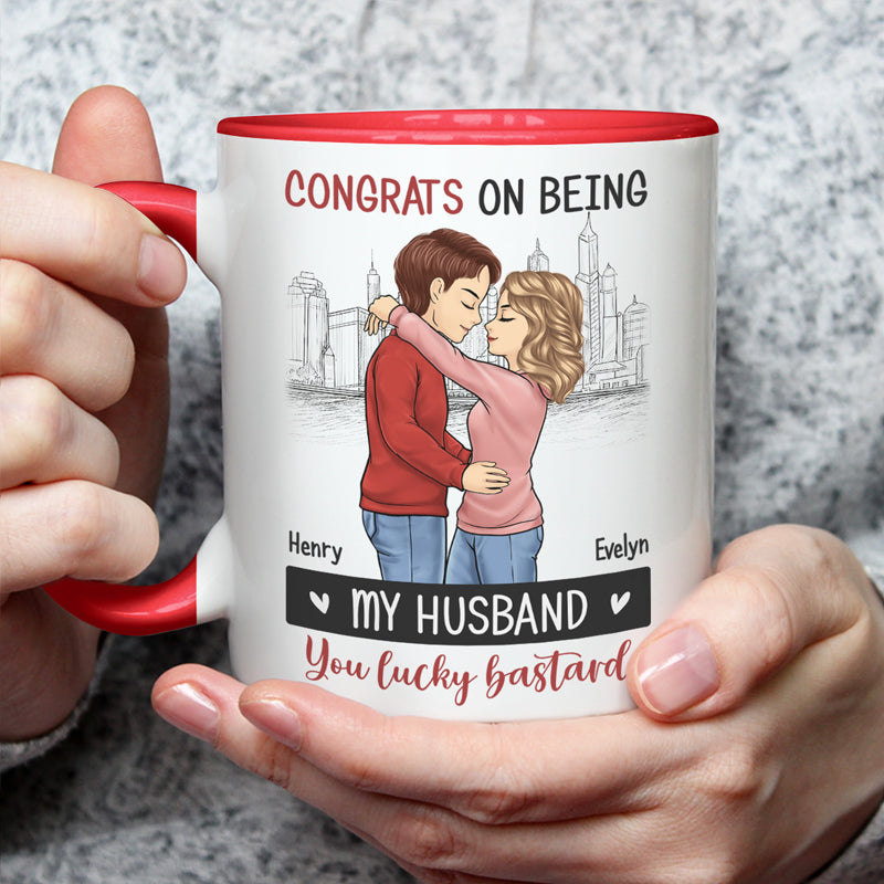 You Are The Best Husband - Couple Personalized Custom Accent Mug - Christmas Gift For Husband Wife, Anniversary