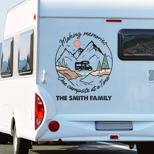 One Campsite At A Time - Camping Personalized Custom RV Decal - Gift For Camping Lovers