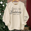 Traveling Together - Couple Travel Personalized Custom Unisex Sweatshirt With Design On Sleeve - Holiday Vacation Gift, Gift For Adventure Travel Lovers, Husband Wife, Anniversary