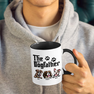 Here's The Dogfather - Dog Personalized Custom Accent Mug - Gift For Pet Owners, Pet Lovers