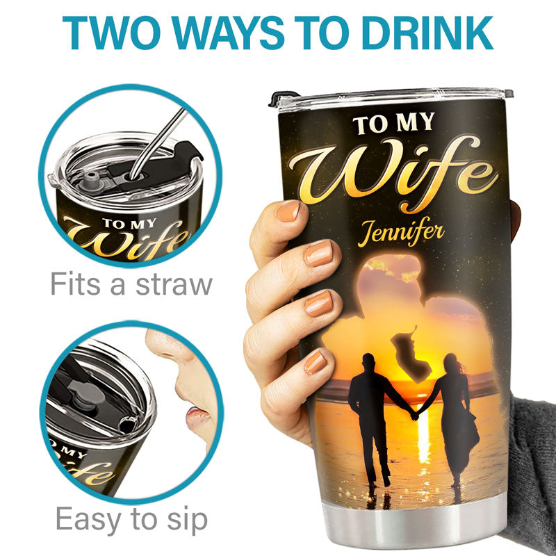 Never Forget How Special You Are To Me - Couple Personalized Custom Tumbler - Gift For Husband Wife, Anniversary