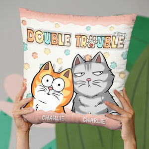 Trouble Makers - Cat Personalized Custom 3D Inflated Effect Printed Pillow - Gift For Pet Owners, Pet Lovers