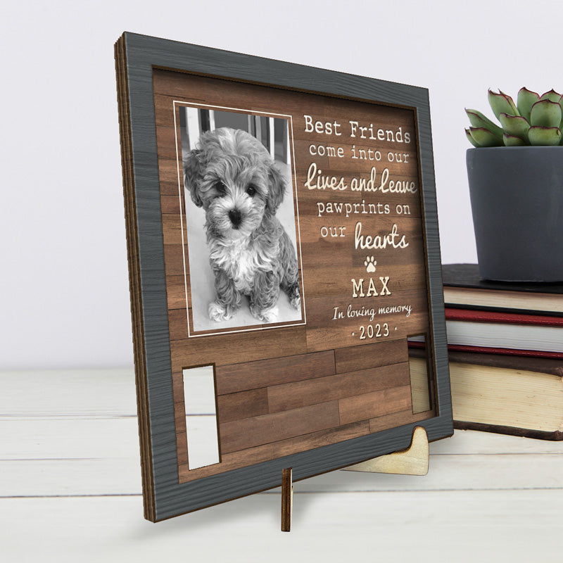 Custom Photo We Loved You Your Whole Life - Memorial Personalized Custom Pet Loss Sign, Collar Frame With Stand - Sympathy Gift For Pet Owners, Pet Lovers