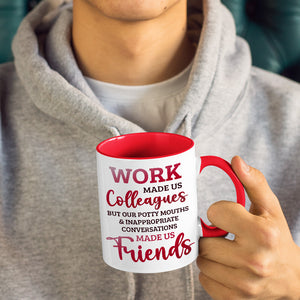 Awesome Coworkers - Coworker Personalized Custom Accent Mug - Gift For Coworkers, Work Friends, Colleagues