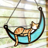 Lazy Cat - Cat Personalized Window Hanging Suncatcher - Gift For Pet Owners, Pet Lovers