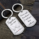 I'm Yours Forever - Couple Personalized Custom Keychain - Gift For Husband Wife, Anniversary