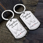 Custom Name Anniversary Couple Gifts - Personalized Keychain
