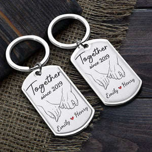 All I See Is You - Couple Personalized Custom Keychain - Gift For Husband Wife, Anniversary