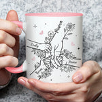 A Mother’s Love Will Never End - Family Personalized Custom Accent Mug - Mother's Day, Gift For Mom, Grandma