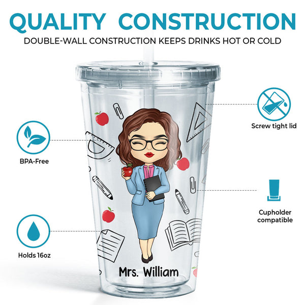 Teacher School Supplies Tumbler – Tina's Tumblers Shop