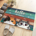 Hello Cats My Dear Friends - Cat Personalized Custom Home Decor Decorative Mat - Gift For Pet Owners, Pet Lovers
