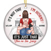Home Is Wherever I Am With You - Couple Personalized Custom Ornament - Ceramic Round Shaped - Christmas Gift For Husband Wife, Anniversary