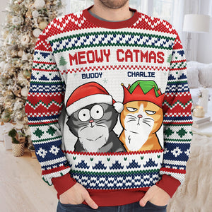 Voici les pattes du Père Noël - Sweat-shirt personnalisé pour chien et chat - Pull en laine unisexe - Cadeau de Noël pour les propriétaires et les amoureux des animaux
