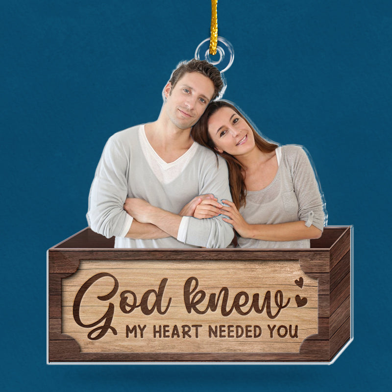 Couple Custom Photo The True Spirit Of Christmas - Couple Personalized Custom Ornament - Acrylic Custom Shaped - Christmas Gift For Husband Wife, Anniversary