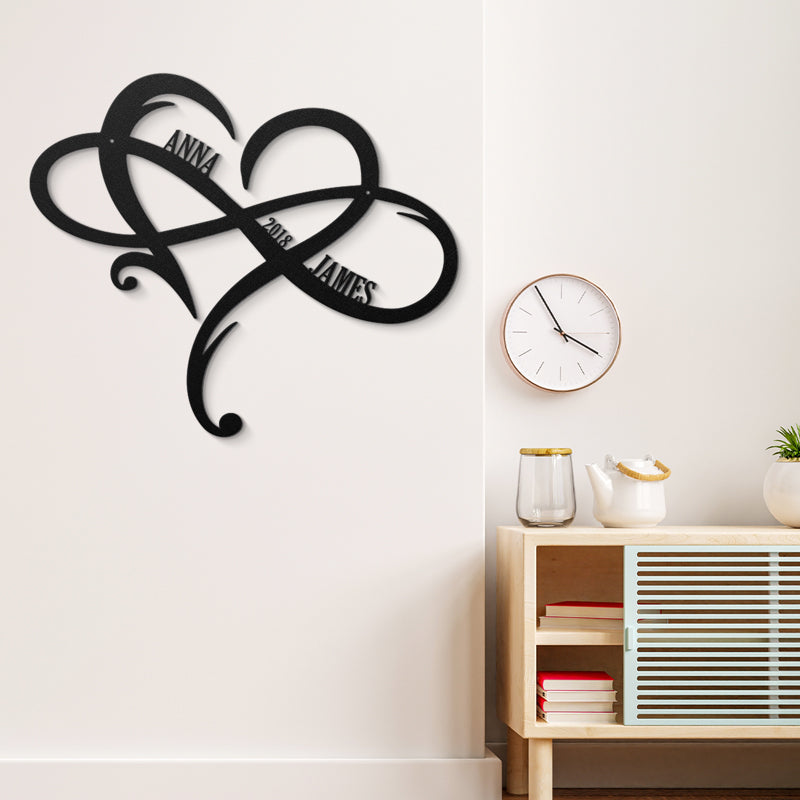 Our Love - Couple Personalized Custom Home Decor Cut Metal Sign, Metal Wall Art - Gift For Husband Wife, Anniversary