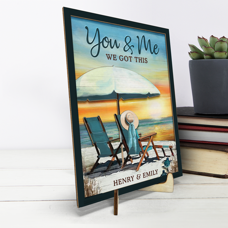 You Are My Number One Priority - Couple Personalized Custom 2-Layered Wooden Plaque With Stand - House Warming Gift For Husband Wife, Anniversary