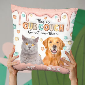 Custom Photo Side By Side With A Friend - Dog & Cat Personalized Custom 3D Inflated Effect Printed Pillow - Gift For Pet Owners, Pet Lovers