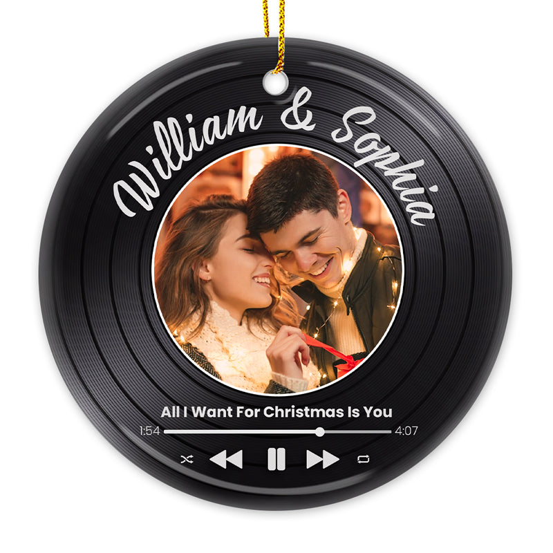 Custom Photo You Are My Best Adventure - Couple Personalized Custom Ornament - Ceramic Round Shaped - Christmas Gift For Husband Wife, Anniversary