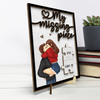 My Missing Piece, My Better Half - Couple Personalized Custom 2-Layered Wooden Plaque With Stand - House Warming Gift For Husband Wife, Anniversary