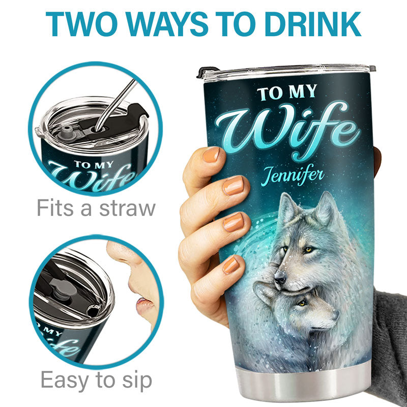 Personalized To My Mom From Son Stainless Steel Tumbler Cup Wolf Always Be  Your Little Boy Mom Mothers Day Birthday Christmas Travel Mug 