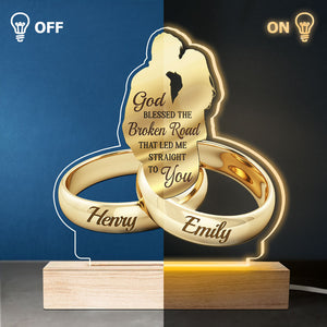 God Has Made Us For Each Other - Couple Personalized Custom Shaped 3D LED Light - Gift For Husband Wife, Anniversary