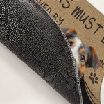 Custom Photo Visitors Must Be Approved By Pet Lover Gifts - Personalized Doormat