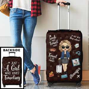Live With No Excuses Travel With No Regrets - Travel Personalized Custom Luggage Cover - Holiday Vacation Gift, Gift For Adventure Travel Lovers
