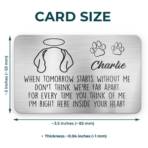 Unseen Unheard But Always Near - Memorial Personalized Custom Aluminum Wallet Card - Sympathy Gift, Gift For Pet Owners, Pet Lovers