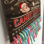 Christmas Is In The Air - Family Personalized Custom Candy Christmas Countdown Wooden Sign, Advent Calendar - Christmas Gift For Family Members
