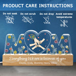 Everything We Are Is Because Of You - Family Personalized Custom Acrylic Letters 3D LED Night Light - Mother's Day, Gift For Mom, Grandma