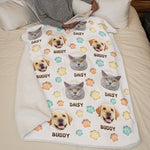 Custom Photo Our Pets Are Our Family - Dog & Cat Personalized Custom 3D Inflated Effect Printed Blanket - Gift For Pet Owners, Pet Lovers