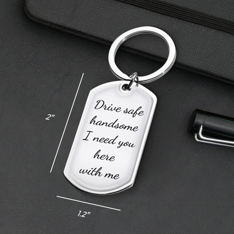 I'm Yours Forever - Couple Personalized Custom Keychain - Gift For Husband Wife, Anniversary