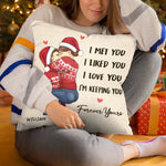 Custom Christmas Couple Gifts - Personalized Pillow