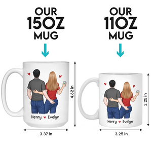 All My Naughty Thoughts Involve Me & You - Couple Personalized Custom Mug - Gift For Husband Wife, Anniversary